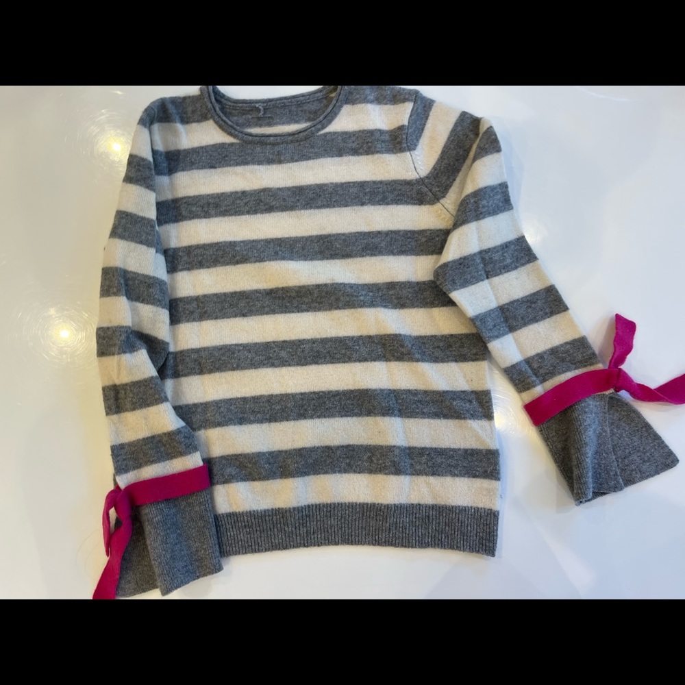 Autumn Cashmere striped girls sweater with bell flared sleeves NWOT